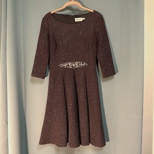 Sparkly Elija J. Cocktail Dress - Gray/Silver